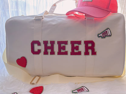 Personalized Duffle Bag with Chenille Patches