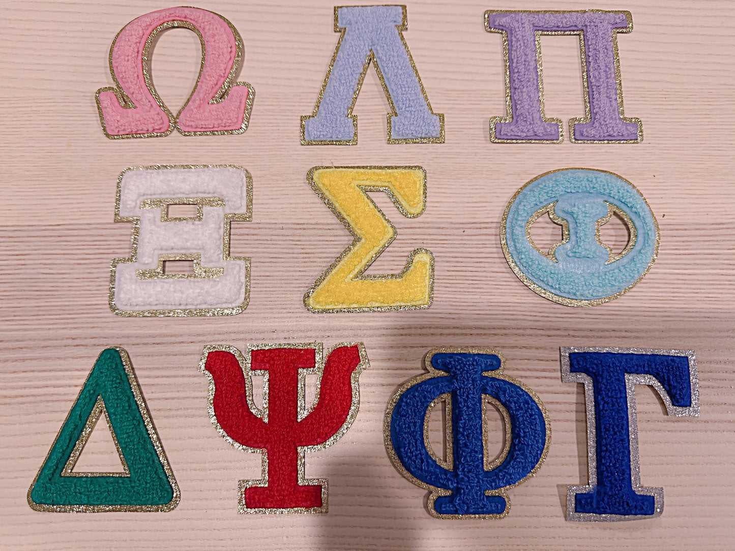 3 Inch Greek letters | Sorority letters | Chenille Greek letters  | iron on letters | Greek letters | letters for clothes | Sorority gift