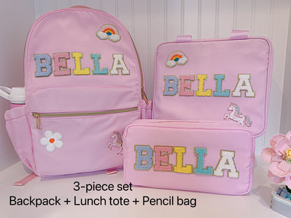 Personalized Backpack and Lunch Tote Set