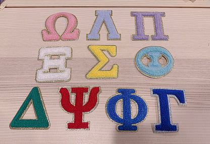 3 Inch Greek letters | Sorority letters | Chenille Greek letters  | iron on letters | Greek letters | letters for clothes | Sorority gift