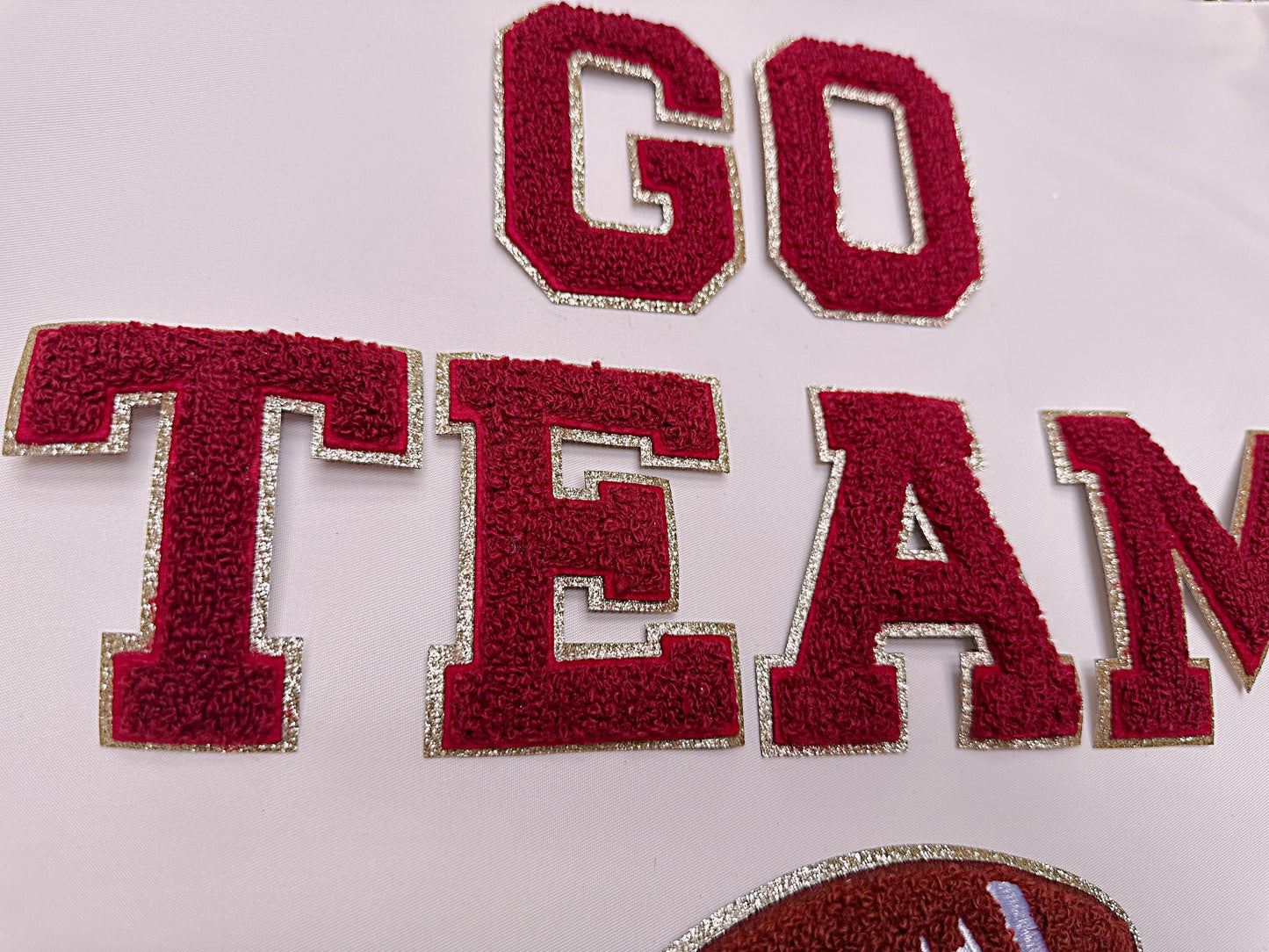 New MAROON | 3 Inch Chenille letters | Game day shirts | chenille patch | iron on patch | iron on letters | Game day shirts |