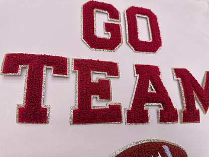 New MAROON | 3 Inch Chenille letters | Game day shirts | chenille patch | iron on patch | iron on letters | Game day shirts |